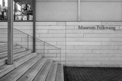 Museum Folkwang lettering seen on a brick wall