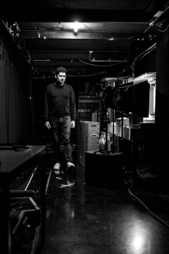 Stephen Hay waiting backstage before his talk