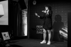 Raquel Fernandez Caamano on stage at Front Conference 2021