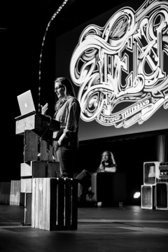 Bianca Berning on stage at beyond tellerrand 2021 in Düsseldorf