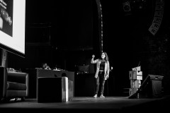 Júlia Racskó on stage at beyond tellerrand 2021 in Düsseldorf