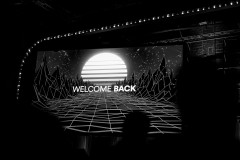 Welcome back title on screen at beyond tellerrand 2021 in Düsseldorf