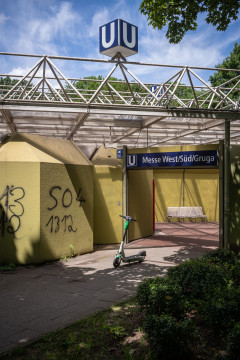 Messe West / Süd Gruga subway station in Essen