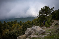 My father-in-law in the mountains above the clouds