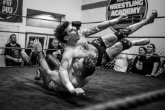 Elijah Blum drops onto Alex Duke