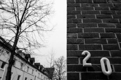 House number 20 on a brick building