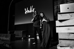 Marc Thiele and Aoi Yamaguchi on stage at beyond tellerrand 2023 in Düsseldorf