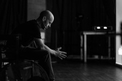 Rob Draper waiting to go on stage at beyond tellerrand 2023 in Berlin