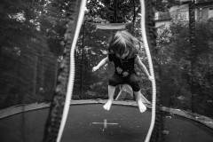 My daugther jumping on a trampoline